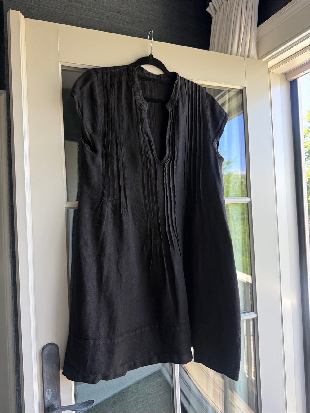 CP Shades Black Pintuck V-Neck Tunic